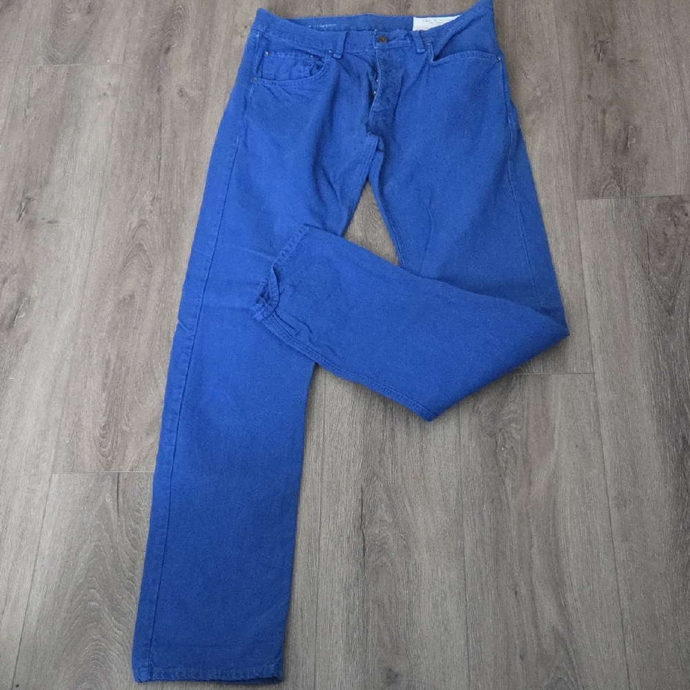 Rag And Bone Mens Cobalt Blue Twill Pant RB 15x/slim Straight Size 32